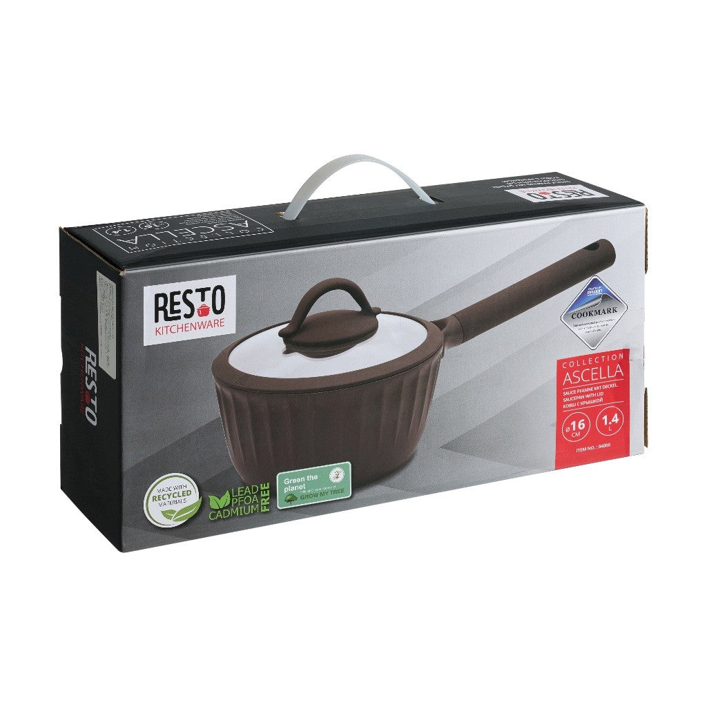 Resto Kitchenware 94000 Ascella Saucepan With Lid Diameter=16CM H=8.4CM 1.4L
