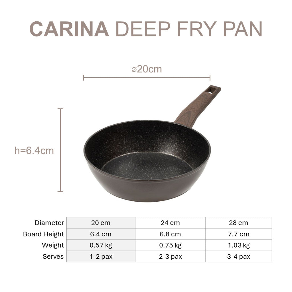 Resto Kitchenware Carina Deep Frypan 20cm/24cm/26cm/28cm