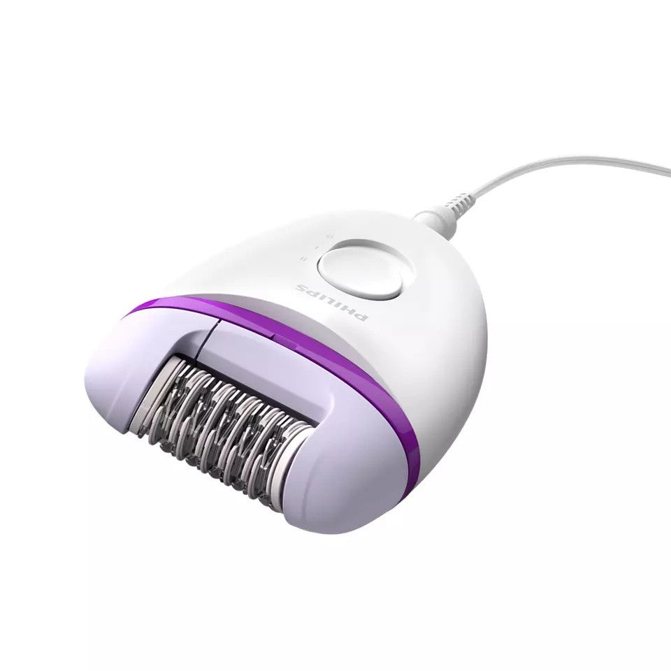 Philips Satinelle Essential Corded compact epilator BRE225 White Purple