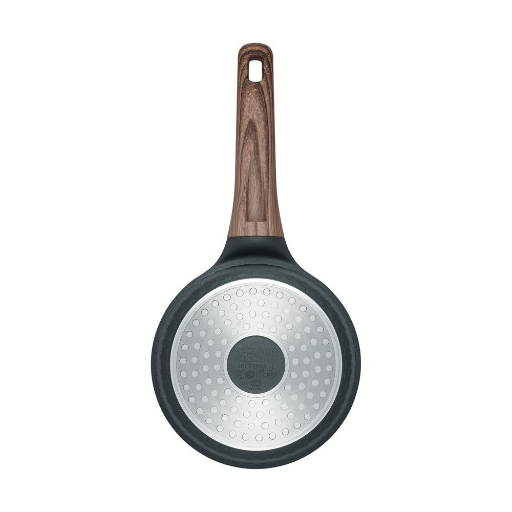 Resto Kitchenware 93900 Ran Black Saucepan With Lid Diameter=16CM H=7.9CM 1.3L