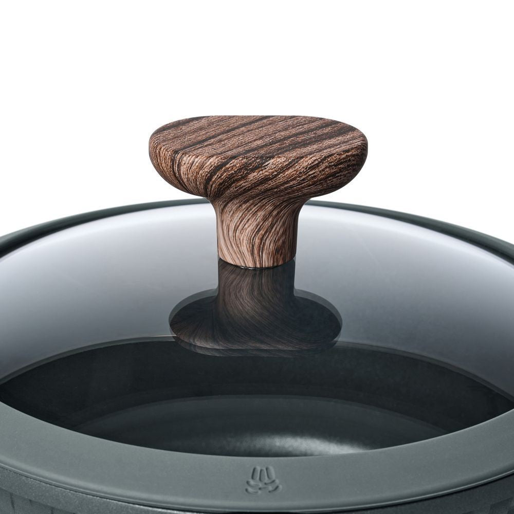 Resto Kitchenware Ran Black Casserole With Lid 2.4L/4.2L