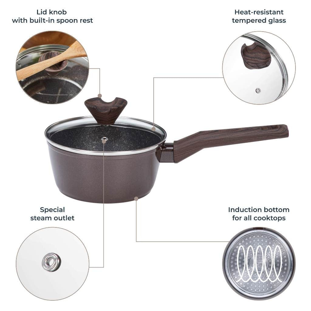 Resto Kitchenware CARINA 93017 Saucepan with lid Ø16 H=7.5CM