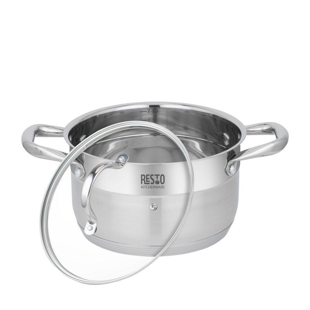 Resto Kitchenware RIGEL Casserole with lid Stainless Steel 16cm/18cm/20cm/24cm
