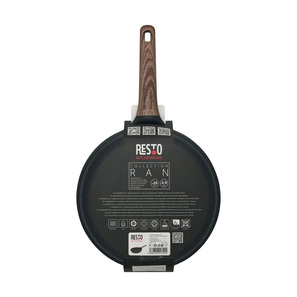 Resto Kitchenware Ran Black Frypan 24cm/26cm/28cm