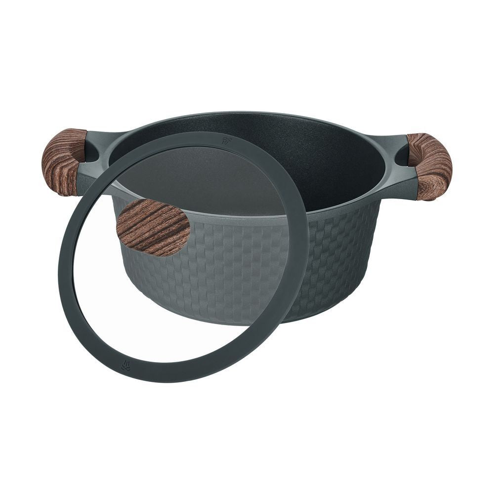 Resto Kitchenware Ran Black Casserole With Lid 2.4L/4.2L