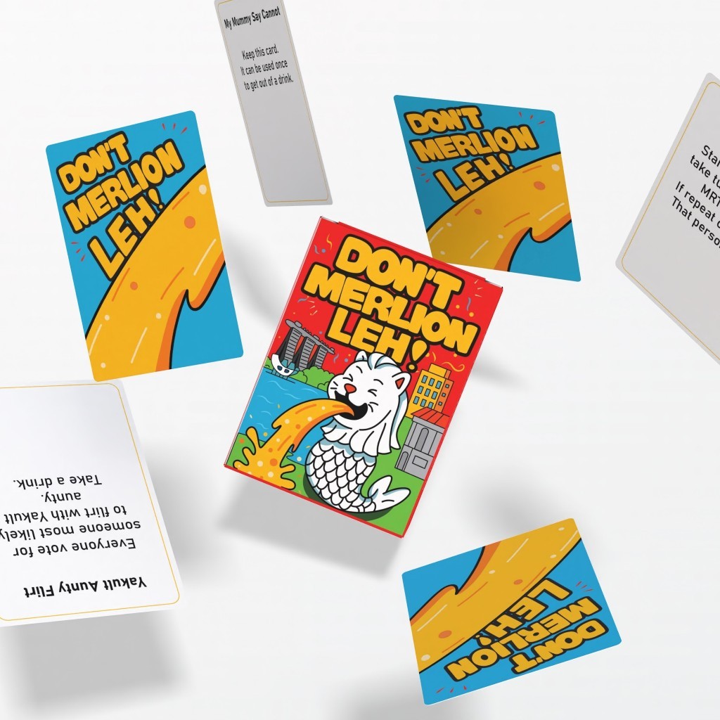 (SG Stock) Dont Merlion Leh! | Singaporean Drinking Card Game | Funny Party Game | 18+ | 3+ Players