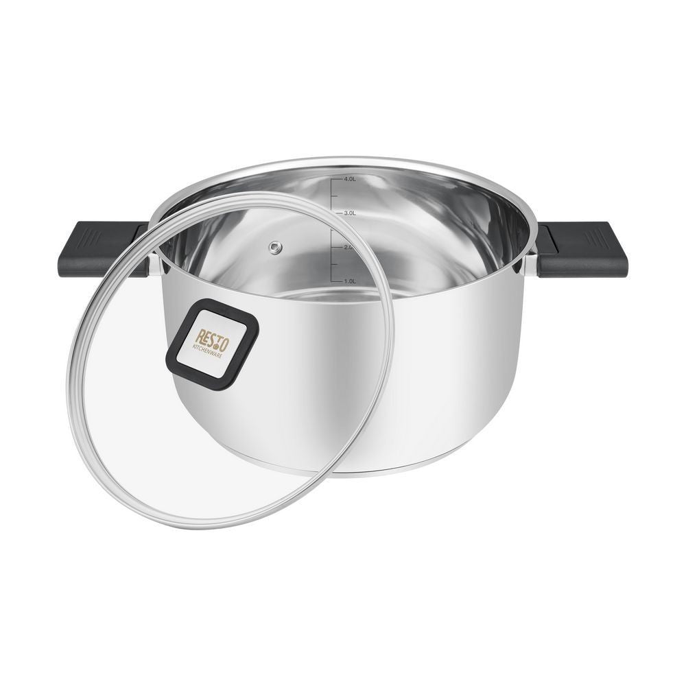 Resto Kitchenware ANSER Casserole with lid Stainless Steel 16/18cm/20cm/22cm/24cm