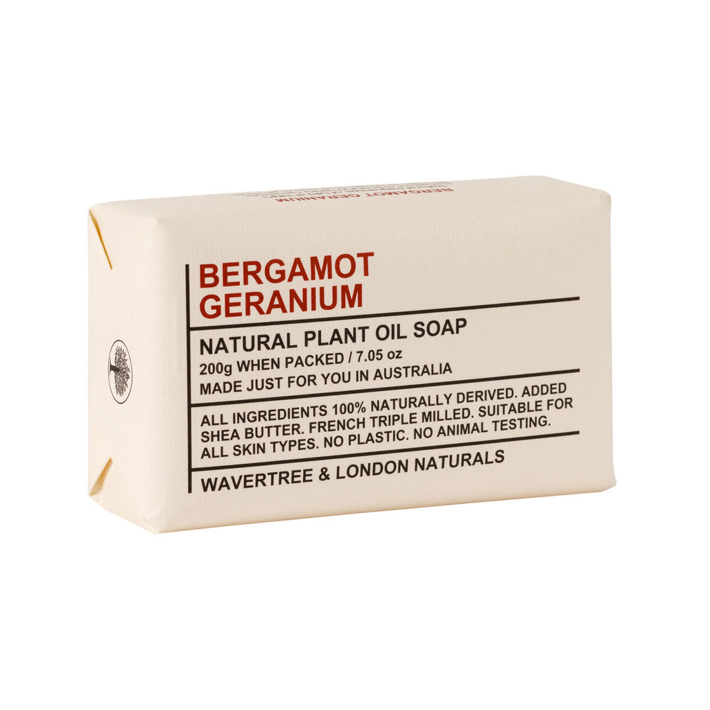 Wavertree & London Bergamot & Geranium Soap Bar - 200g