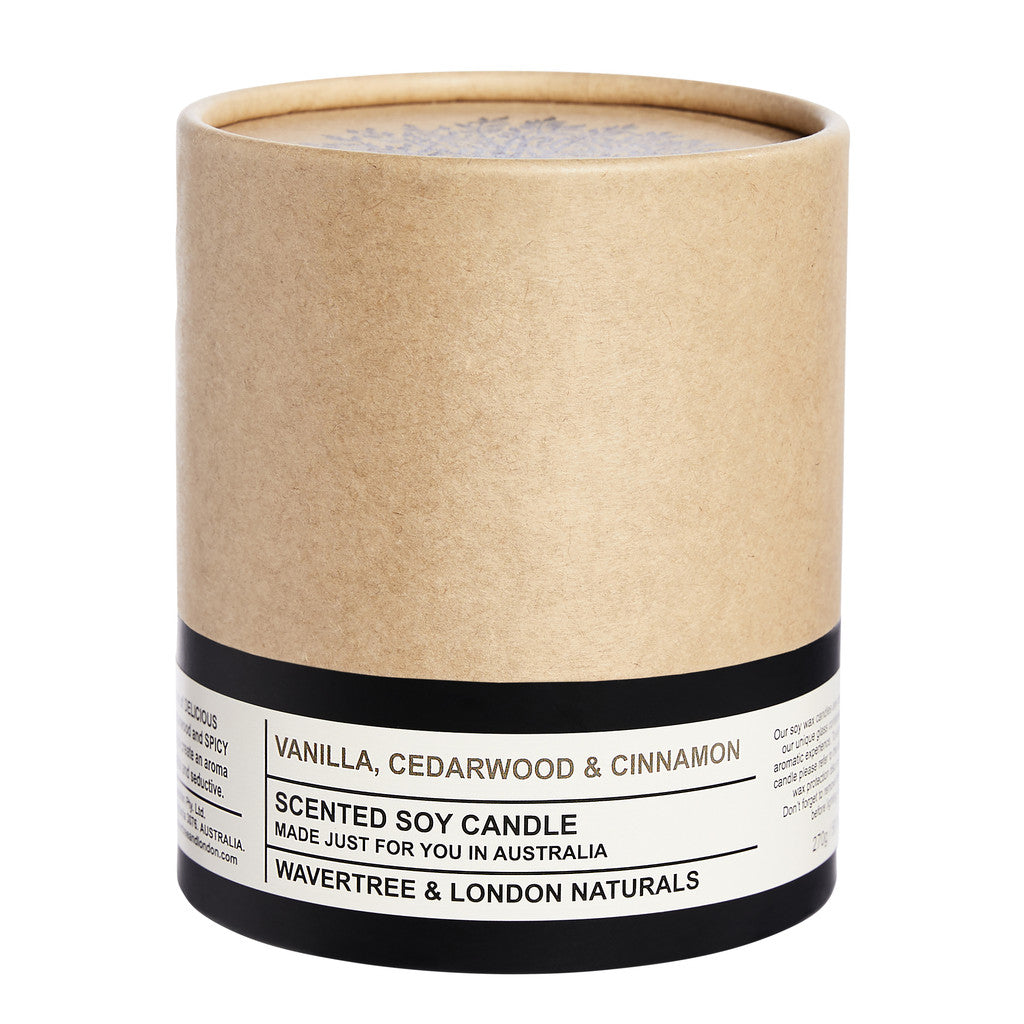 Wavertree & London Vanilla, Cedarwood & Cinnamon Candle - 330g Scented Candle