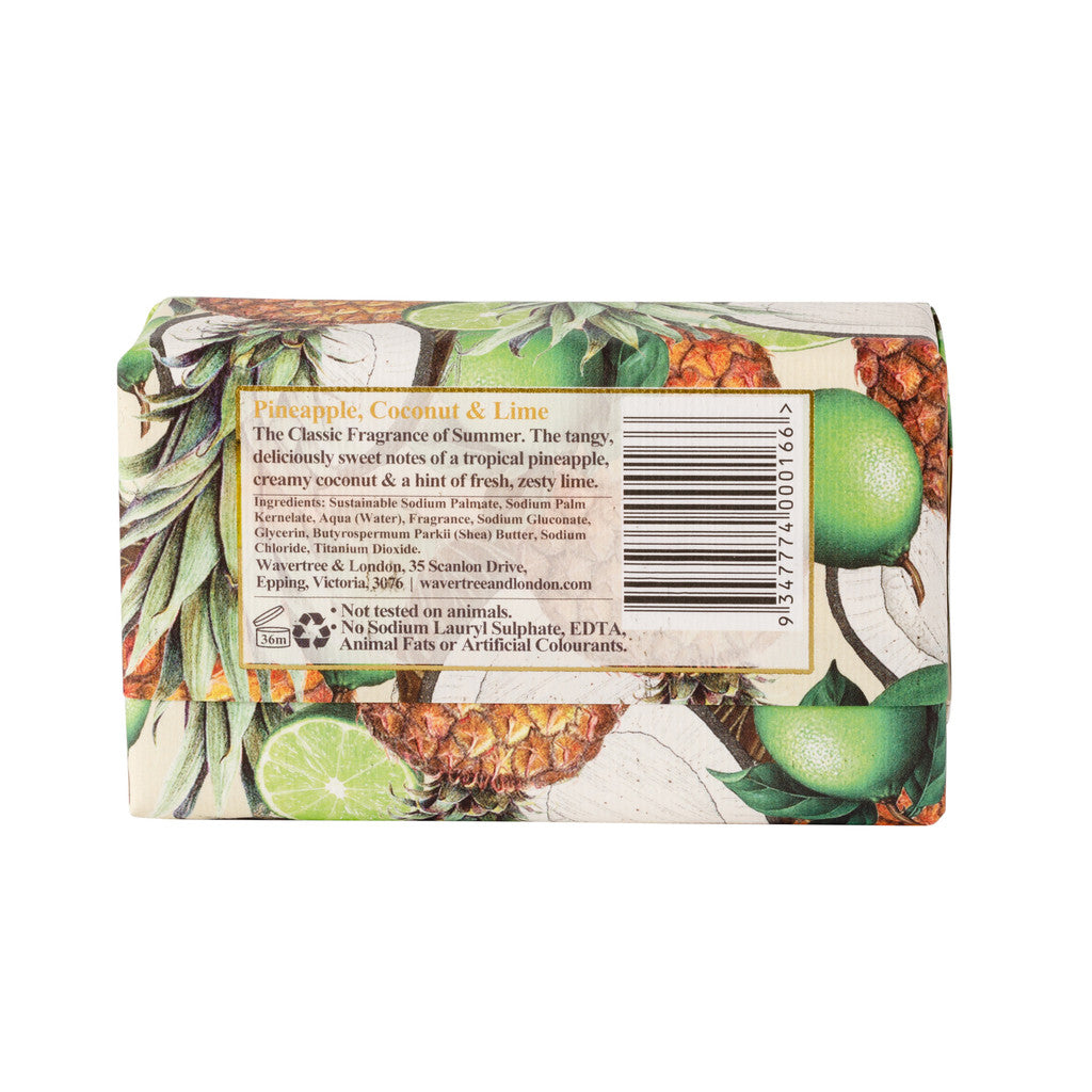 Wavertree & London Pineapple, Coconut & Lime Soap Bar - 200g