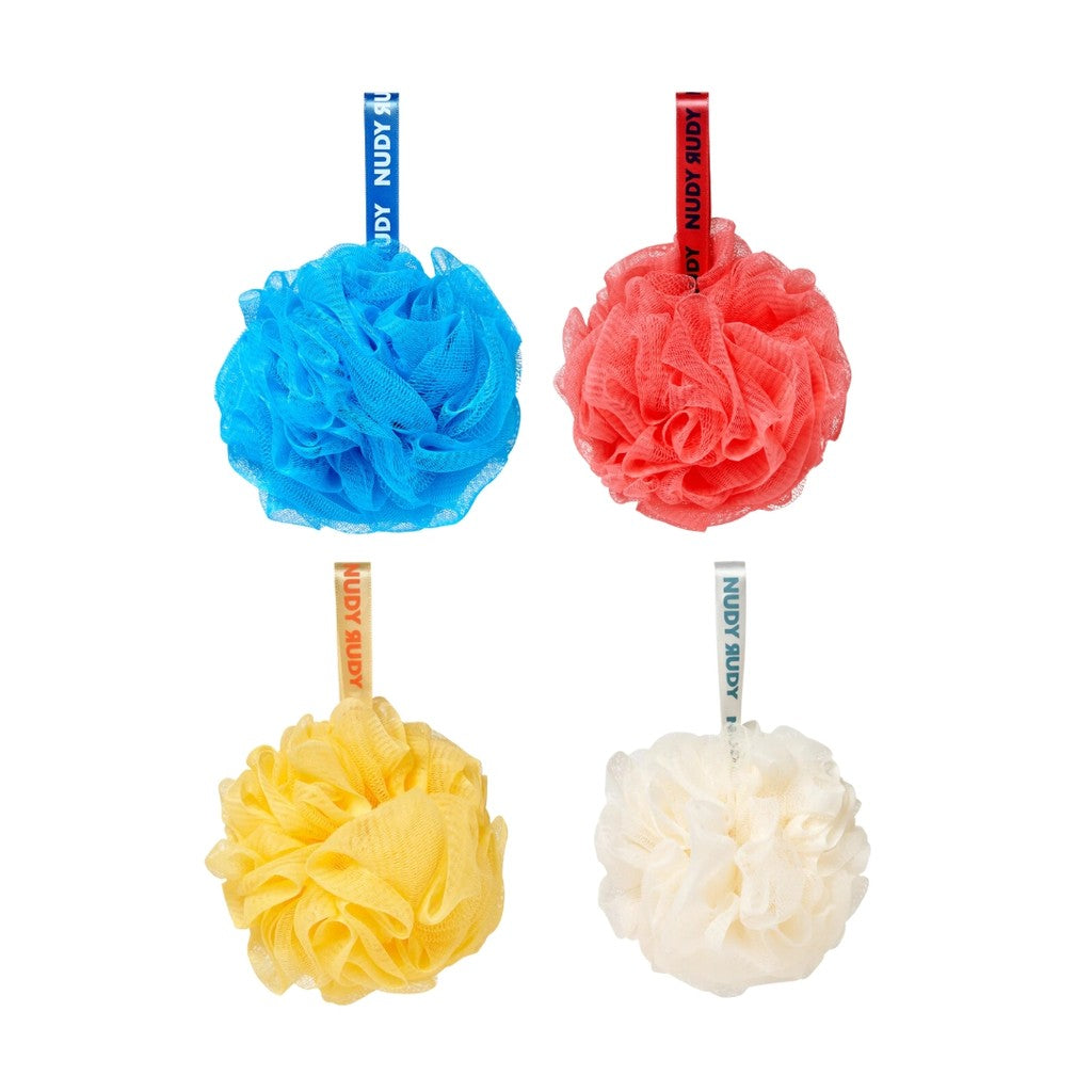 Nudy Rudy Shower Puff (White)