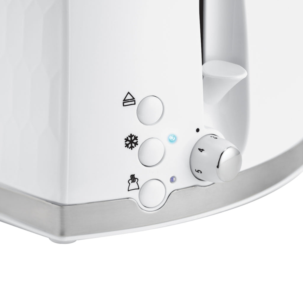 Russell Hobbs 26060-56 Honeycomb White 2 Slice Toaster