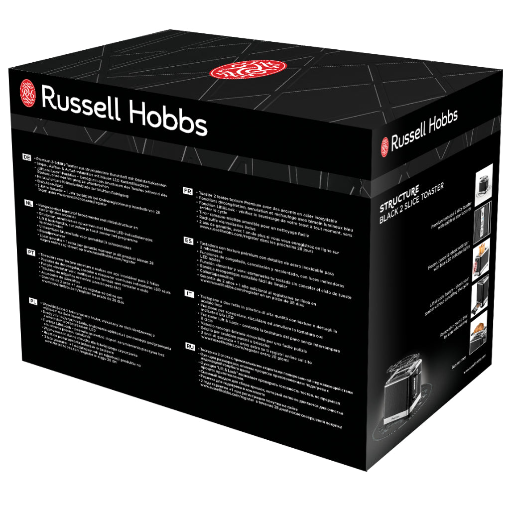 Russell Hobbs 28091-56 Structure 2 Slice Toaster Black