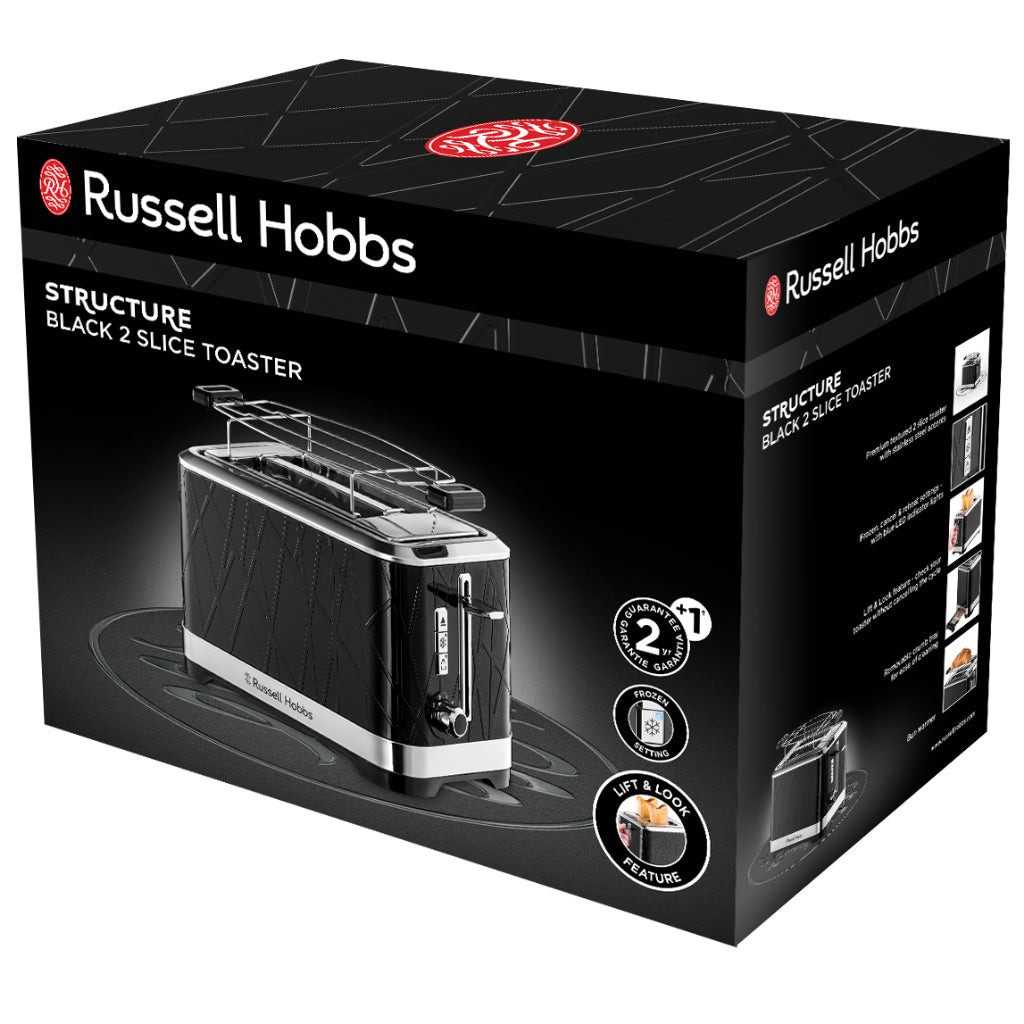 Russell Hobbs 28091-56 Structure 2 Slice Toaster Black