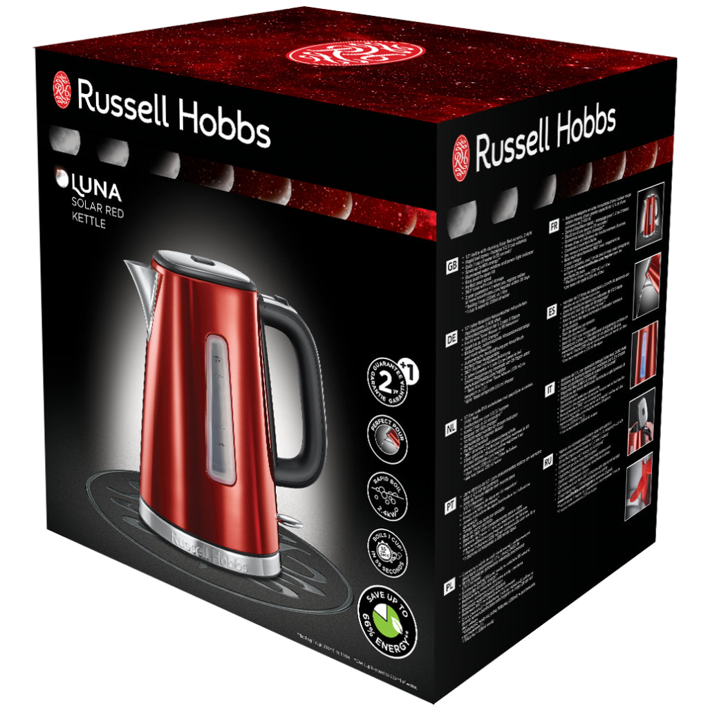 Russell Hobbs 23210-70 Luna Solar Red Kettle