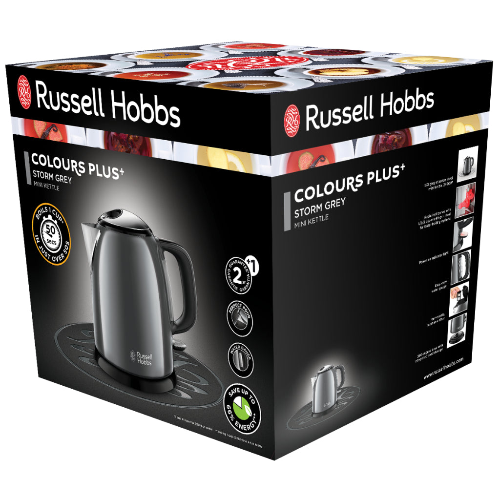 Russell Hobbs 24993-70 Colours Plus+ Storm Grey Mini Kettle