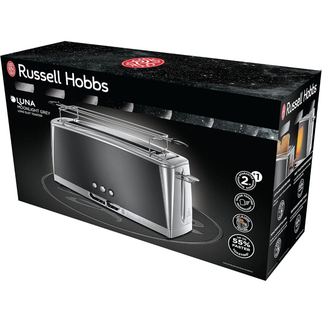 Russell Hobbs 23251-56 Luna Moonlight Grey Long Slot Toaster