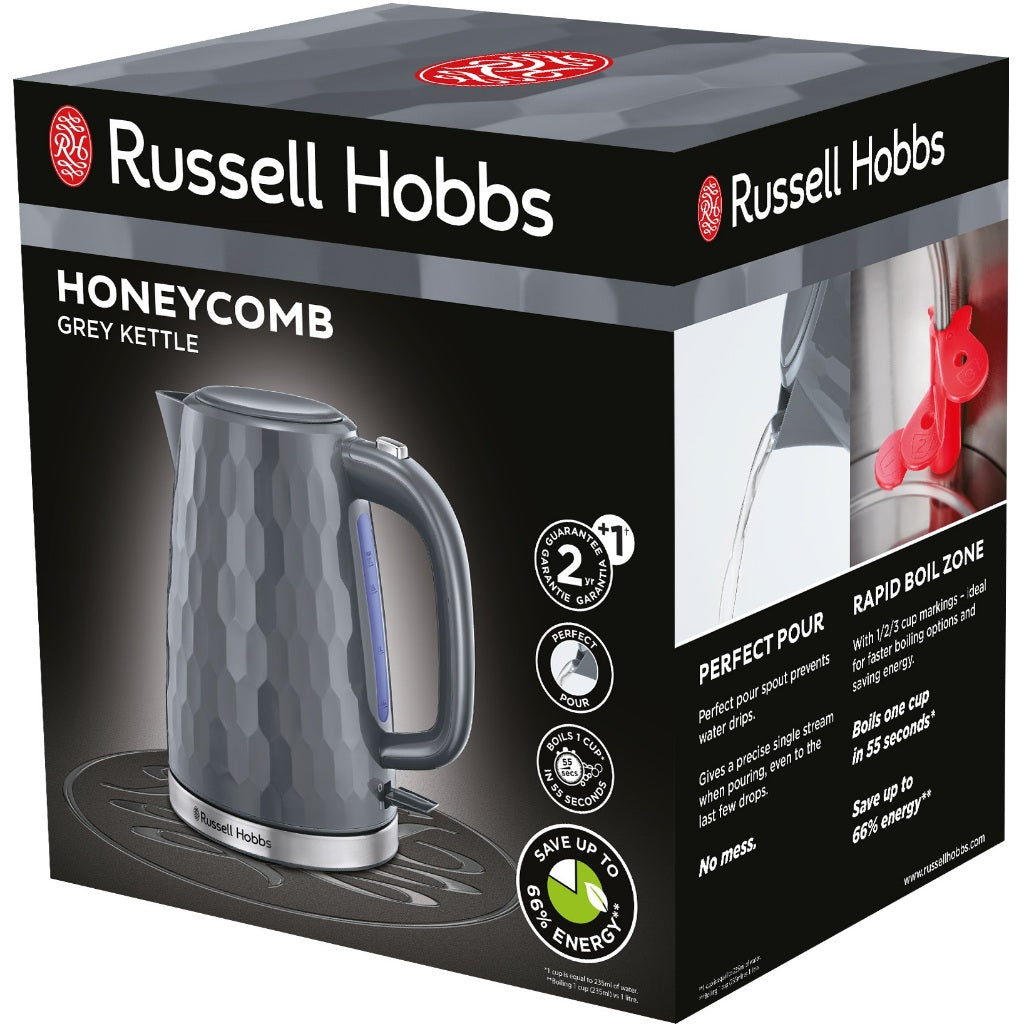 Russell Hobbs 26053-70 Honeycomb Kettle Grey