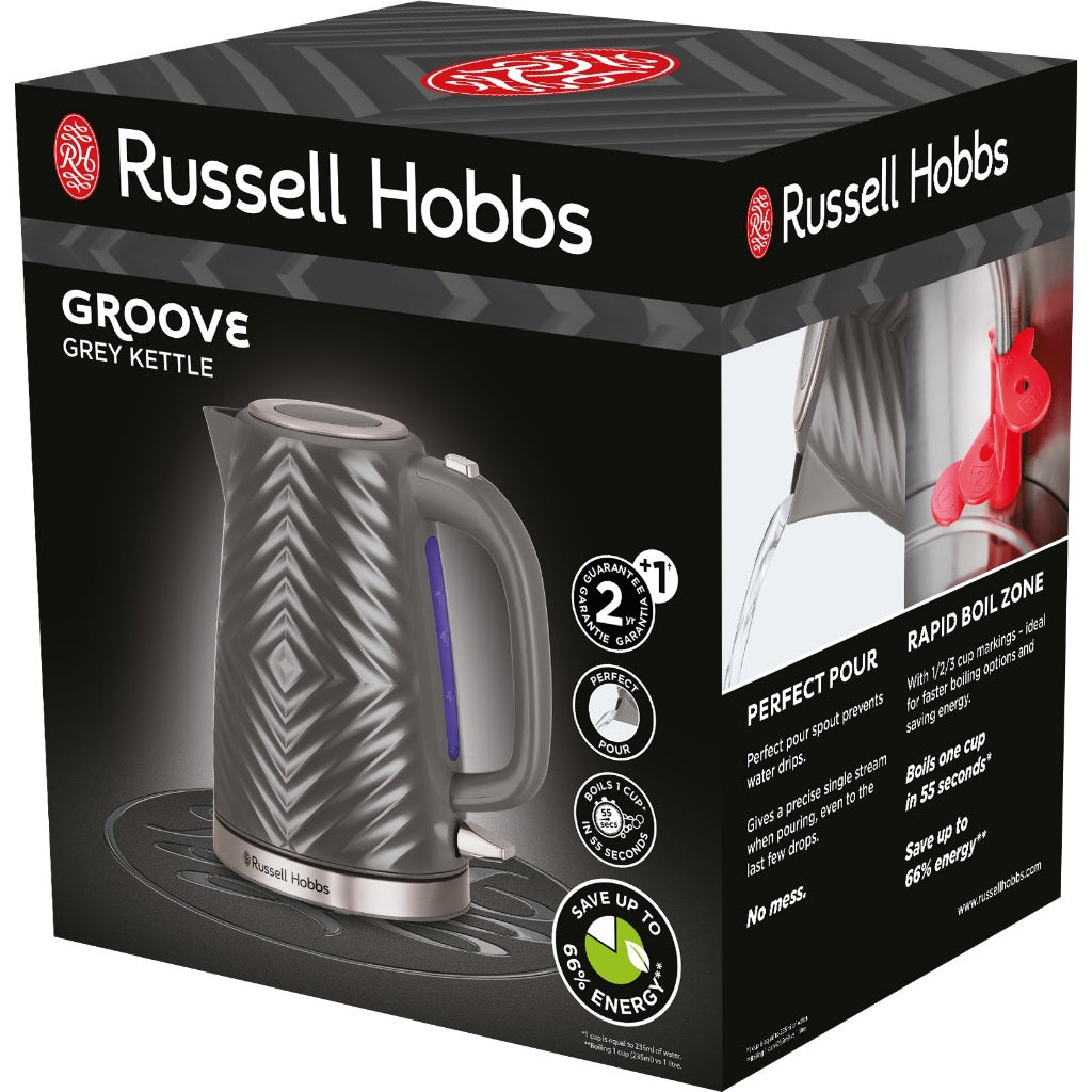 Russell Hobbs 26382-70 Groove Kettle Grey