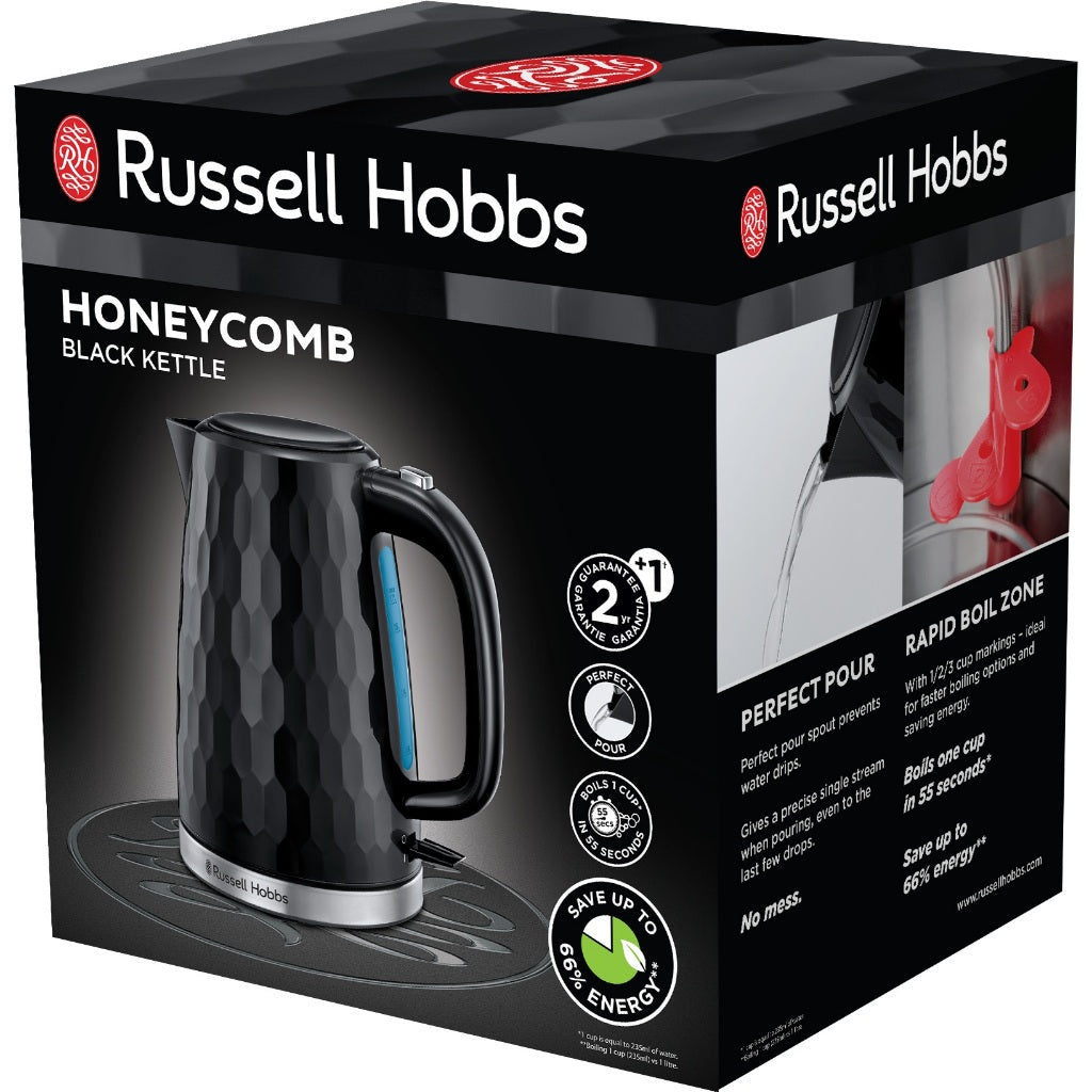 Russell Hobbs 26051-70 Honeycomb Black Kettle