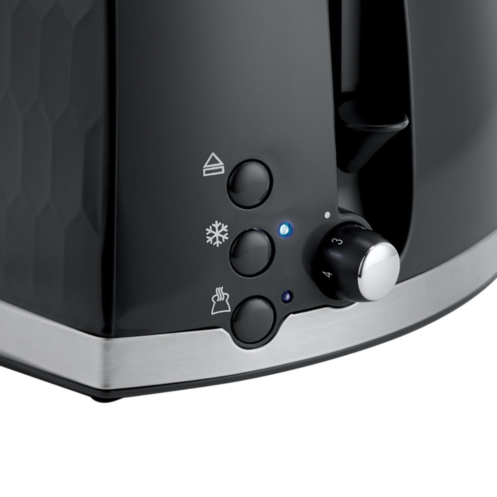 Russell Hobbs 26061-56 Honeycomb Black 2 Slice Toaster