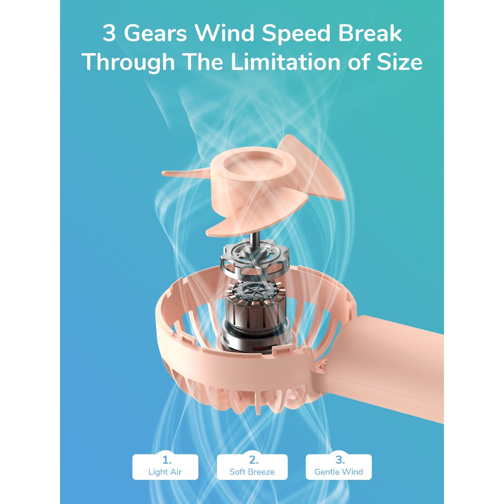 JisuLife FA20 Mini Handheld Fan - Pink