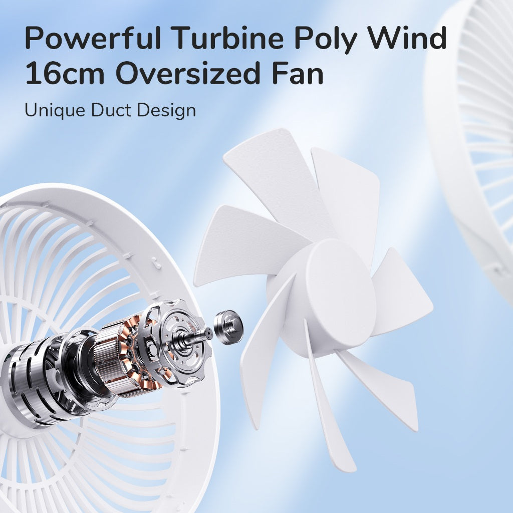 JisuLife FA19A Portable Desk Fan - White