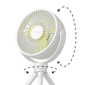 JisuLife FA24 Octopus Fan with Flexible Tripods - White