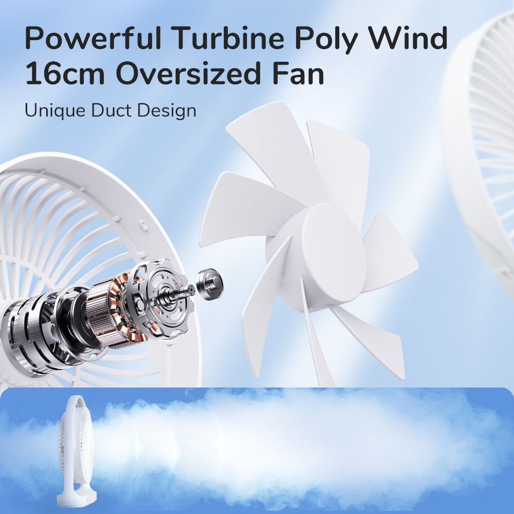 JisuLife FA19A Portable Desk Fan - White