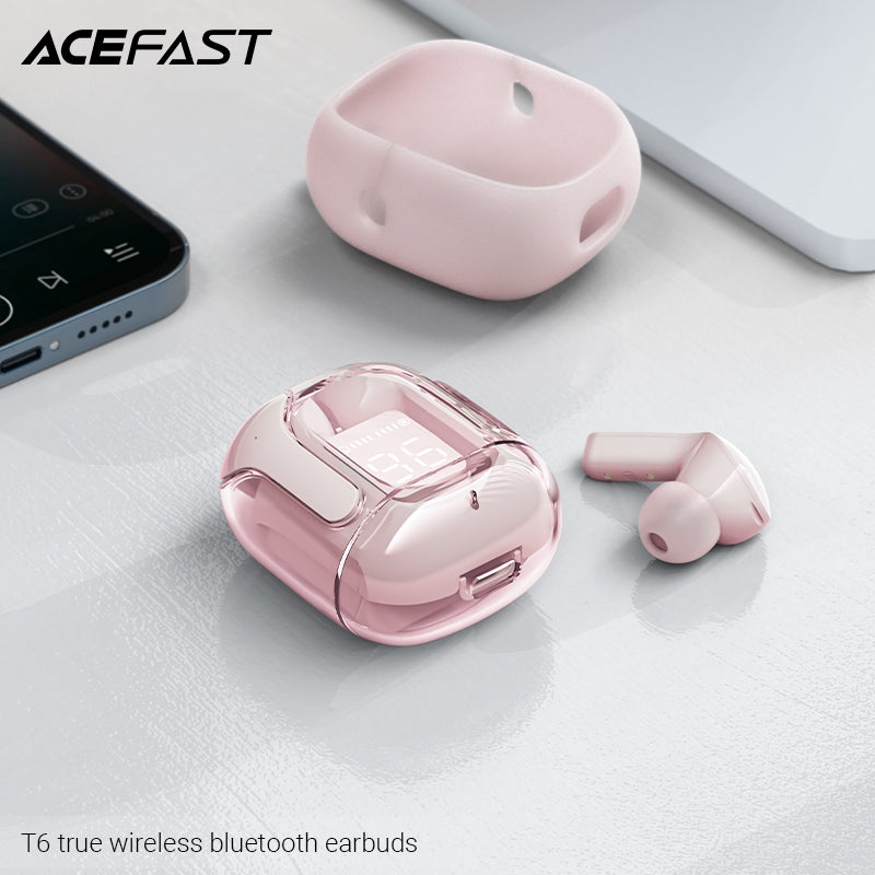 ACEFAST T6 True Wireless Stereo Headset - Pink Lotus