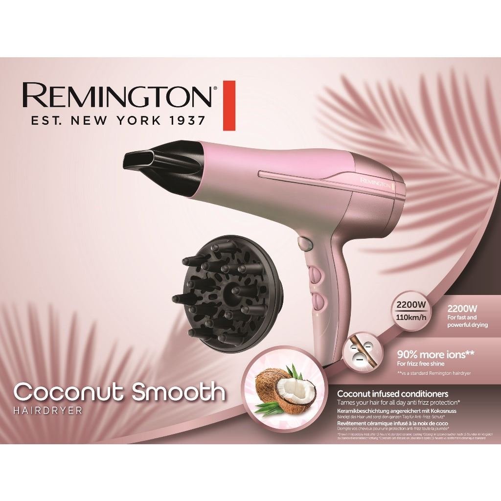Remington D5901 Coconut Smooth Hairdryer