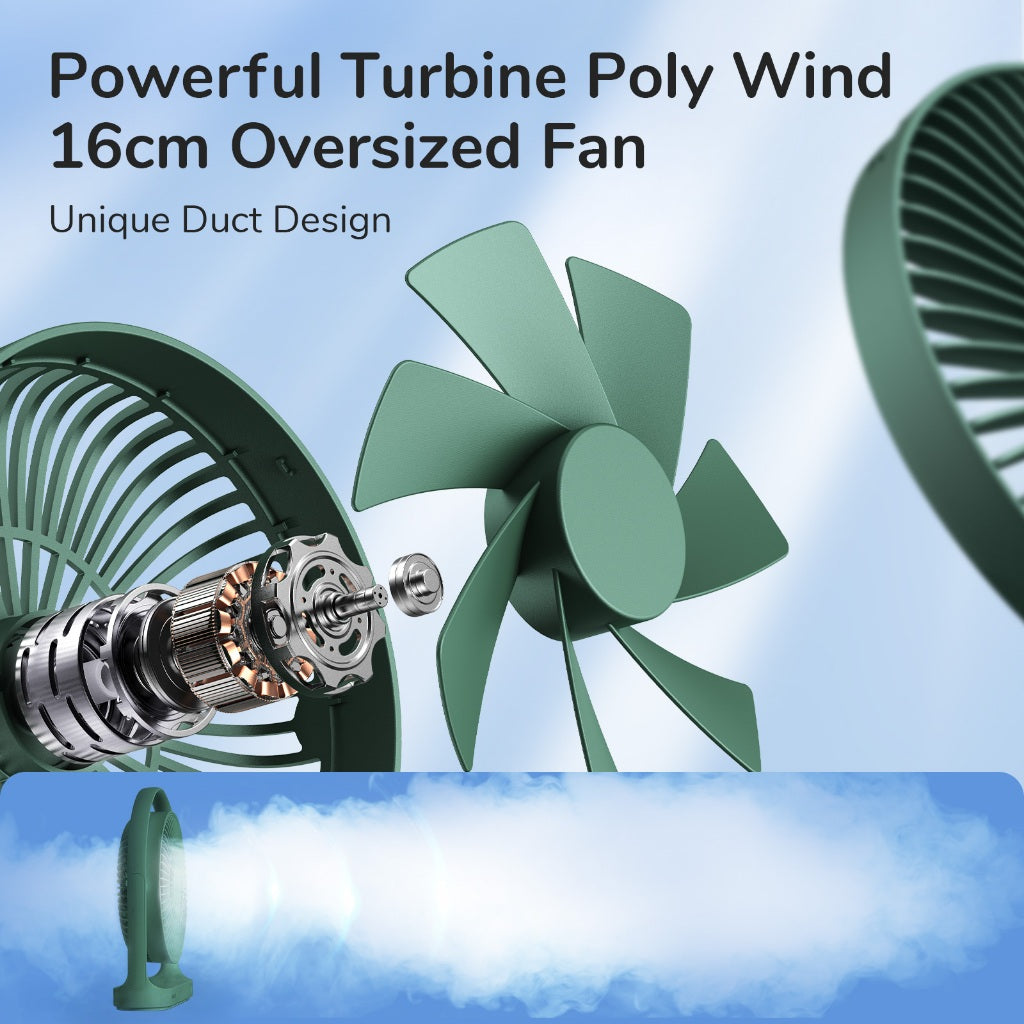 JisuLife FA19A Portable Desk Fan - Green