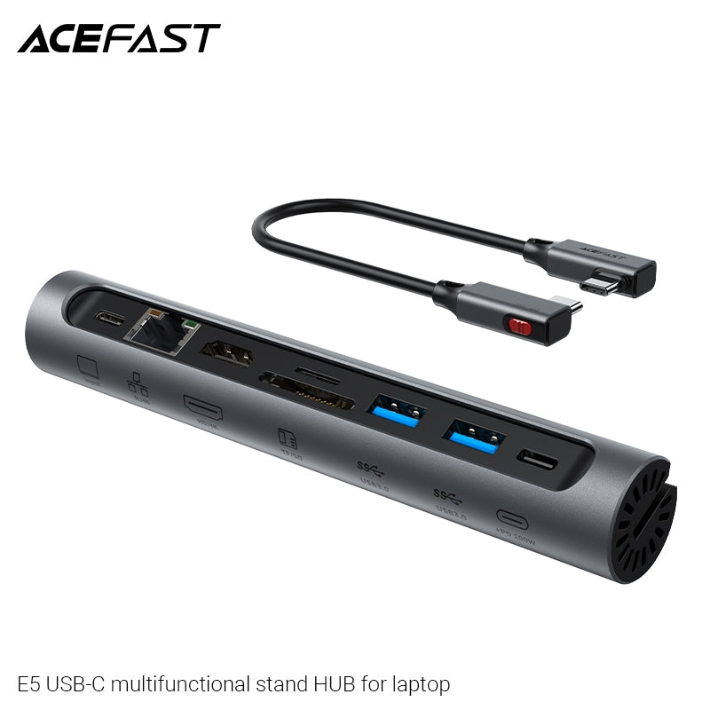 ACEFAST E5 PLUS USB-C Multi-functional Stand HUB for Laptop - Space Gray