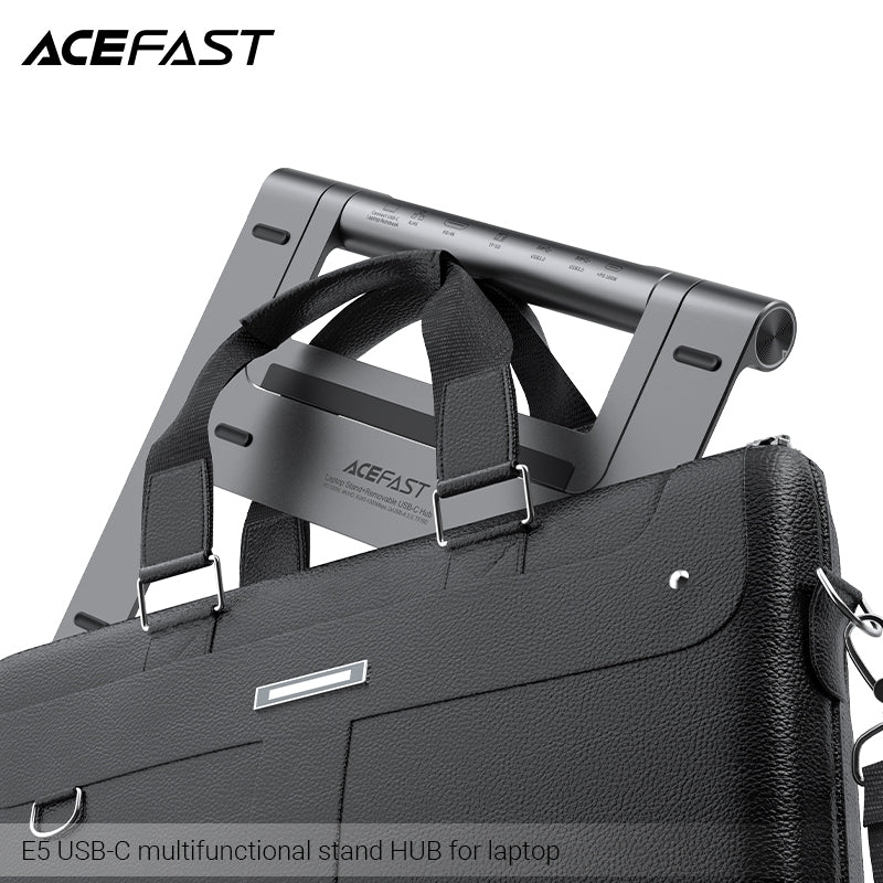 ACEFAST E5 PLUS USB-C Multi-functional Stand HUB for Laptop - Space Gray