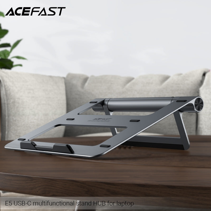 ACEFAST E5 PLUS USB-C Multi-functional Stand HUB for Laptop - Space Gray