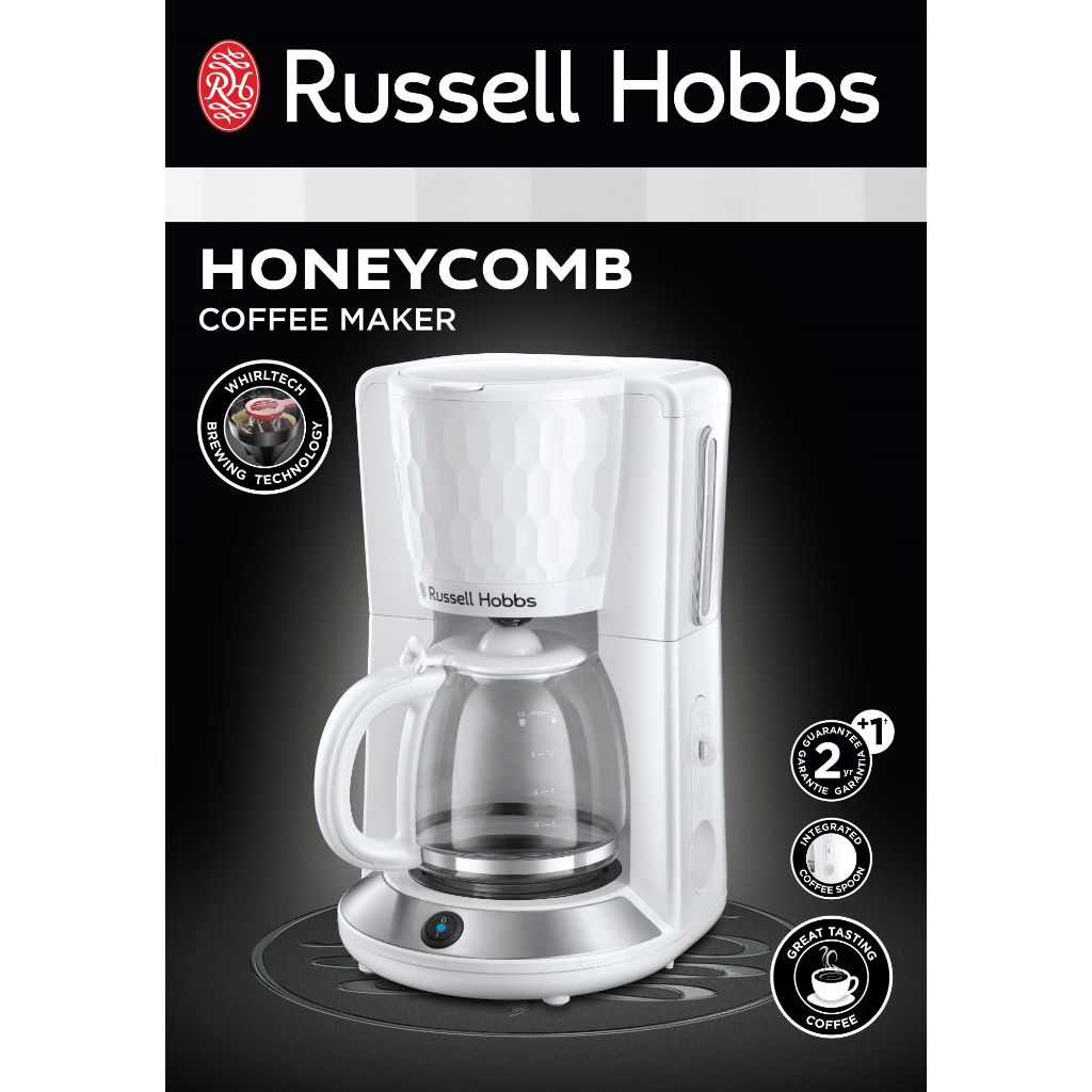 Russell Hobbs 27010-56 Honeycomb White Coffee Maker