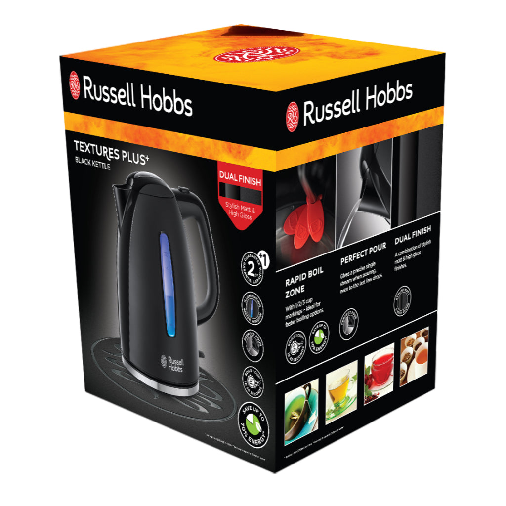 Russell Hobbs 22591-70 Textures Plus Black Kettle