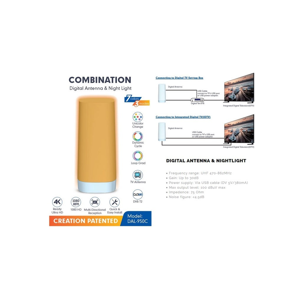 Harson's Combination Digital Antenna & Night Light