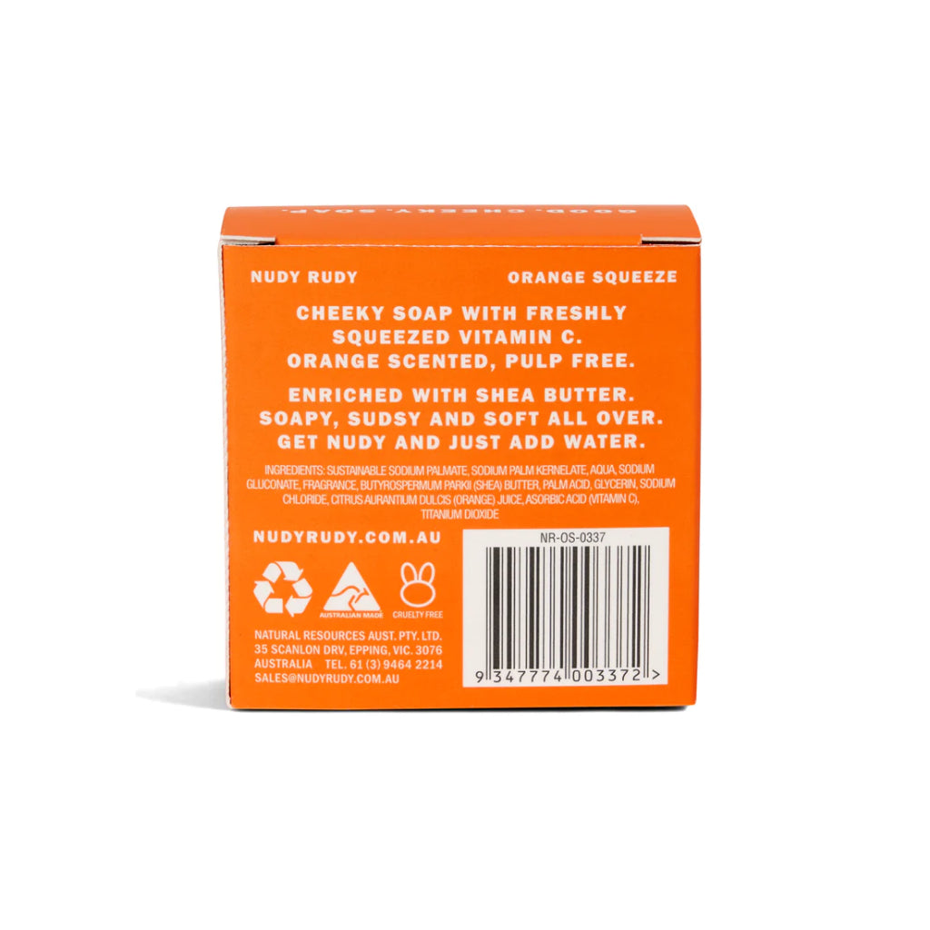 Nudy Rudy Orange Squeeze Soap Bar